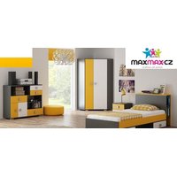 Dětská postel se šuplíky YELLOW - typ B - 200x90 cm