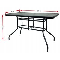 Zahradní kovová sestava MALLORCA - 6 židlí + stůl