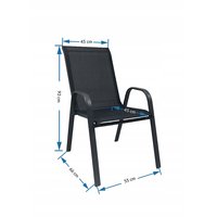 Zahradní kovová sestava MALLORCA - 6 židlí + stůl