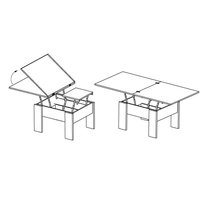 Konferenční stolek SAFÍR - bílý - rozkládací a zvedací