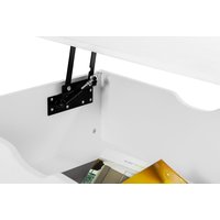 Konferenční stolek SCANDI - bílý - s výklopnou částí