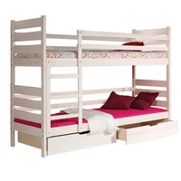 Dětská patrová postel z masivu DEREK 190x80 cm se šuplíky