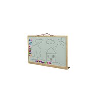 Dřevěná dětská magnetická tabule na zeď - přírodní