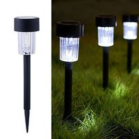 Zahradní LED solární lampa do země 32x5,5 cm - černá