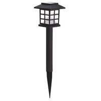 Zahradní LED solární lampa do země 38x8,5 cm - černá