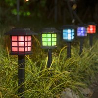 Zahradní LED solární lampa do země 38x8,5 cm - černá