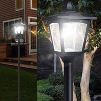 Zahradní LED solární lampa stojící 92x14 cm