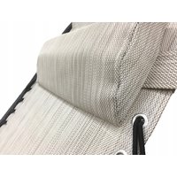 Zahradní rozkládací lehátko FARO béžové - držák nápojů - polštářek