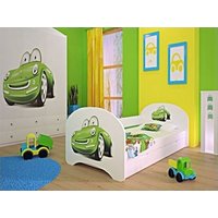 Dětská postel pro DVA (s výsuvným lůžkem) 200x90 cm - ZELENÉ AUTO