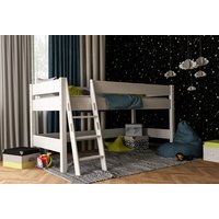 Dětská vyvýšená postel z MASIVU BUK - NIK 200x90cm - bílá