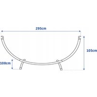 Stojan na houpací síť MAX 295x105 cm - nosnost 150 kg