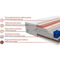 Taštičková matrace GENIA 200x160x22 cm paměťová pěna/latex/kokos
