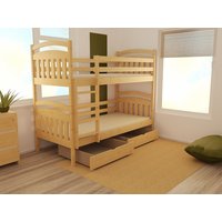 Dětská patrová postel z MASIVU 180x80cm bez šuplíku - PP003