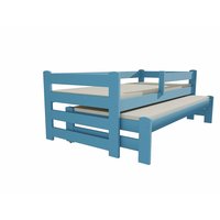 Dětská postel s výsuvnou přistýlkou z MASIVU 180x80cm bez šuplíku - DPV001