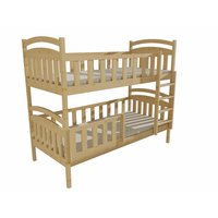 Dětská patrová postel z MASIVU 200x90cm se šuplíky - PP007