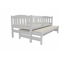 Dětská postel s výsuvnou přistýlkou z MASIVU 180x80cm bez šuplíku - DPV013