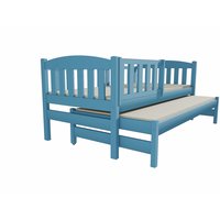 Dětská postel s výsuvnou přistýlkou z MASIVU 180x80cm SE ŠUPLÍKY - DPV013
