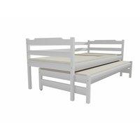 Dětská postel s výsuvnou přistýlkou z MASIVU 180x80cm bez šuplíku - DPV014