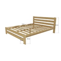Postel z masivu 200x140 cm - MK1B