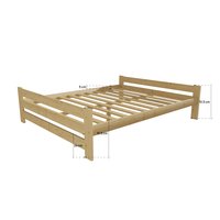 Postel z masivu 200x200 cm - MK6D