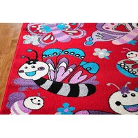 Dětský koberec MOTÝLI - červený, 160x220cm