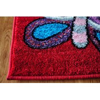 Dětský koberec MOTÝLI - červený, 160x220cm