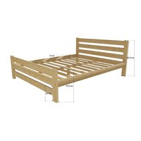 Postel z masivu 200x140 cm - MK11D