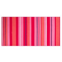 Plážová osuška STRIPES - 87x170 cm - červená/růžová
