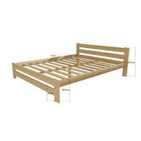 Postel z masivu 200x200 cm - MK5B