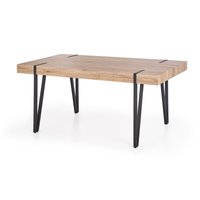 Jídelní stůl JOHAN - 170x90x76 cm - dub san remo + černá
