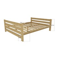 Postel z masivu 200x200 cm - MK12E