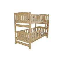 Dětská patrová postel z MASIVU 200x90cm se šuplíky - PP013
