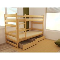 Dětská patrová postel z MASIVU 200x90cm bez šuplíku - PP014