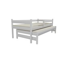 Dětská postel s výsuvnou přistýlkou z MASIVU 180x80cm bez šuplíku - DPV017