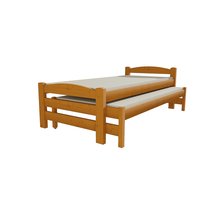 Dětská postel s výsuvnou přistýlkou z MASIVU 200x80cm SE ŠUPLÍKY - DPV025