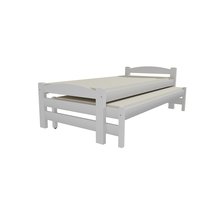 Dětská postel s výsuvnou přistýlkou z MASIVU 200x80cm bez šuplíku - DPV025