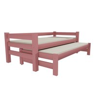 Dětská postel s výsuvnou přistýlkou z masivu ROBUST 8X8 7A - 200x90 cm