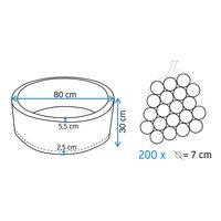 Dětský molitanový bazének BLUE CAPITAN (kuličky ZDARMA) 80x30 cm