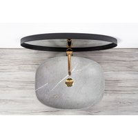 Keramické umyvadlo MAXMAX Rea FREJA - šedé - imitace kamene