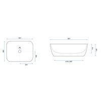 Keramické umyvadlo MAXMAX Rea FREJA - šedé - imitace kamene