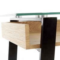 Psací stůl LOFT B36 - MDF/kov/sklo