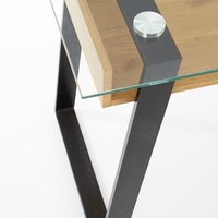 Psací stůl LOFT B36 - MDF/kov/sklo