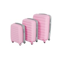 Cestovní kufry CANDY - růžovo/šedé