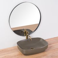 Keramické umyvadlo MAXMAX Rea GIZEL 50 cm - šedé matné