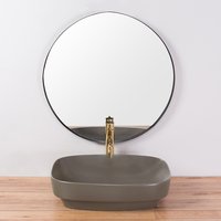 Keramické umyvadlo MAXMAX Rea GIZEL 50 cm - šedé matné