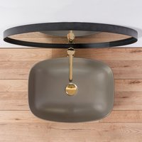 Keramické umyvadlo MAXMAX Rea GIZEL 50 cm - šedé matné