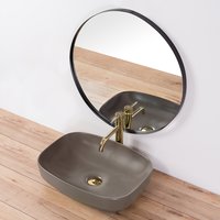 Keramické umyvadlo MAXMAX Rea GIZEL 50 cm - šedé matné