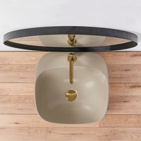 Keramické umyvadlo MAXMAX Rea LUIZA 42 cm - šedé matné