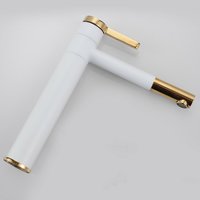 Umyvadlová baterie MAXMAX Rea SMART - vysoká - bílo/zlatá