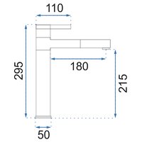 Umyvadlová baterie MAXMAX Rea SMART - vysoká - bílo/zlatá